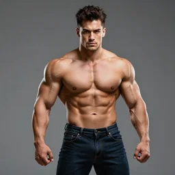 a photo of an incrediblely muscular, shirtless nute gunray. professional photo shoot.