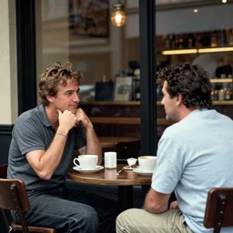 two men at a cafe photographed by larry clark