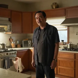 movie still of a kitchen room, directed by joko anwar, 4 kuhd, award winning, highly detailed, cinematic