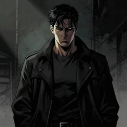 graphic novel, noir, moody lighting, character art