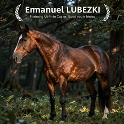 beautiful horse in the forest evening natural light by Emmanuel Lubezki