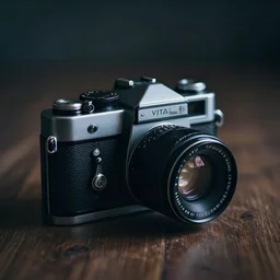 an artistic photograph of an old browning camera, atmospheric and moody