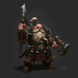 concept art of a dwarf warrior from warhammer, trending on artstation