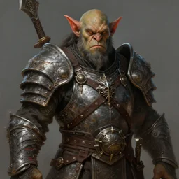 a detailed portrait of a troll warrior dressed with a rugged armor, by justin gerard and victo ngai, digital art, realistic painting, very detailed, fantasy, dnd, trending on artstation