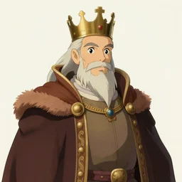 portrait of a medieval old king, artstation, cartoon, elegant, highly detailed, digital painting, clean! outstanding! art by ghibli, makoto shinkai!!!!, fujita goro, giraud, akihiko yoshida, fadeev 8 k