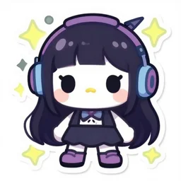 brutalist, kawaii anime, chronobreaker, brutalism, sticker