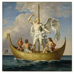 a painting of la barca de aqueronte by felix resurreccion hidalgo