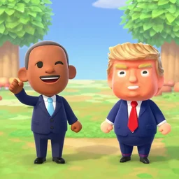 animal crossing barack obama and trump