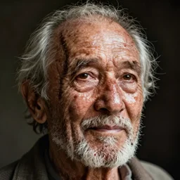 close up photograph of the ugliest and sweatiest elderly man alive