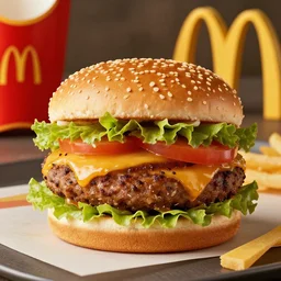 an army from burgers from the mcdonald's