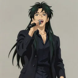 a full body portrait of a opera performer singing, finely detailed features, perfect art, gapmoe yandere grimdark, trending on pixiv fanbox, painted by greg rutkowski makoto shinkai takashi takeuchi studio ghibli, emerald herald