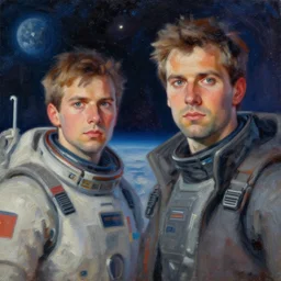 2 0 0 1 : a space odyssey, cinematic shot, hyperspace colours, oil painting by jama jurabaev, extremely detailed, brush hard, artstation, for aaa game, high quality, brush stroke