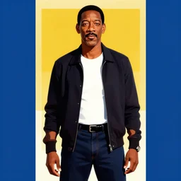 bill cosby is rambo, 1 9 8 0 s movie poster, vibrant art, minimalist, trending on artstation
