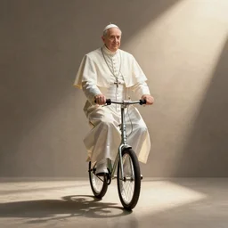 the pope on a unicycle