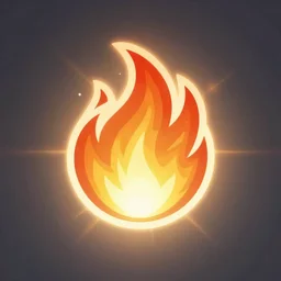 a flame epic legends game icon stylized digital illustration radiating a glowing aura global illumination ray tracing hdr fanart arstation by ian pesty and katarzyna da bek - chmiel