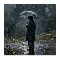 ben solo in the rain, somber, painted by krenz cushart, mucha, ghibli, by joaquin sorolla rhads leyendecker, by ohara koson