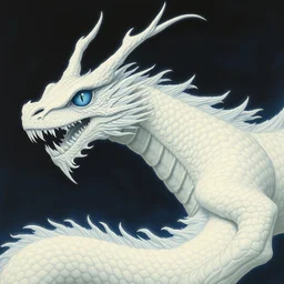 blue eye white dragon by beksinski