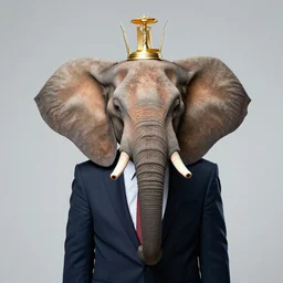 elephant with trump head
