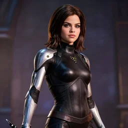 selena gomez as alita in alita : battle angel, 8 k resolution, cinematic lighting, anatomically correct