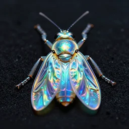full shot of irridescent insect hologram, holography, unsplash, neon iridescence, glowing neon, luminescence, cinematic lighting, highly detailed, by cedric peyravernay, by maciej kuciara, uhd 8 k, shallow depth of field