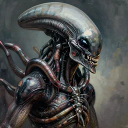 demoniac alien xenomorph, close - up portrait, intricate, elegant, volumetric lighting, scenery, digital painting, highly detailed, artstation, sharp focus, illustration, concept art, luis rollo, ruan jia, steve mccurry, john berkey