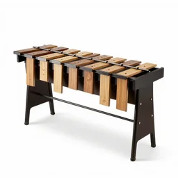 enamel glockenspiel, photorealistic, isolated on a pure white background, centered, entire object in frame, sharp focus, soft studio lighting