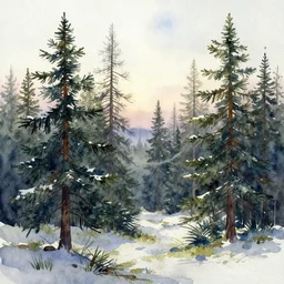 watercolor painting of scandinavian mythology, pines, ambient lighting, art by hans gude, art by hans dahl, by jesper ejsing, art by anders zorn, wonderful masterpiece by greg rutkowski, cinematic light, american romanticism by greg manchess, creation by tyler edlin, heavy clouds and sun
