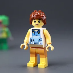 a playmobil figure made of lego bricks,