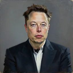 an oil painting of elon musk