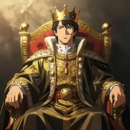 a king on a throne drawn by Makoto Yukimura