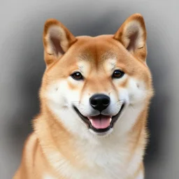 shiba inu, airbrush