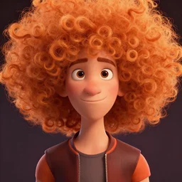 illustration of curly orange hair men as a pixar 2 0 2 2 movie poster, smooth, intricate, octane, reflects, ultra detailed, sharp focus, symmetry