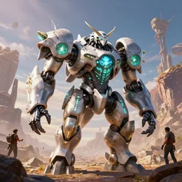 shellsnapper machine mecha animal beast robot of horizon forbidden west horizon zero dawn bioluminiscence global illumination ray tracing hdr fanart arstation by sung choi and eric pfeiffer and gabriel garza and casper konefal