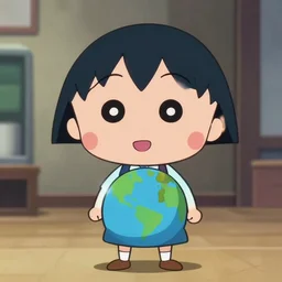 chibi, anime portrait of earth - chan!!!, arts station, ( ( ( blurred ) ) ), cinematic
