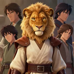 beautiful portrait of a female anthropomorphic lioness fursona wearing jedi robes. leather gloves. character design by disney, charlie bowater, ross tran, artgerm, and makoto shinkai, detailed, soft lighting, rendered in octane