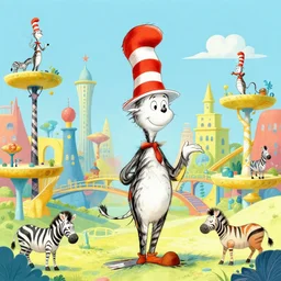 fanciful city by dr seuss, the lorax, on beyond zebra, platforms, towers, bridges, stairs