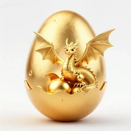 a golden egg hatching dragons, digital art, artstation trending, digital painting