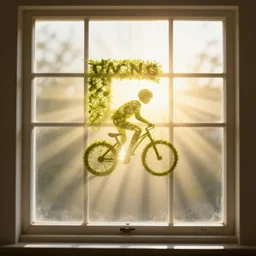 photo of the alphabet riding on a sunbeam shining through a windowpane
