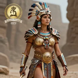 futuristic aztec warrior, highly detailed, 4 k, hdr, smooth, sharp focus, high resolution, award - winning photo, illustrated by anne stokes, photorealistic