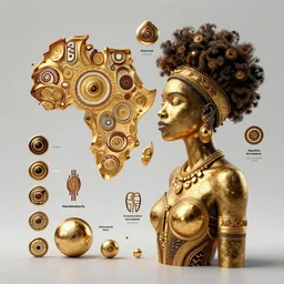 african fractals, adinkra symbols, cosmic afro goddess covered in gold, by alex grey and Agostino Arrivabene, mandelbulber3d, 8k resolution, ambient oclusion