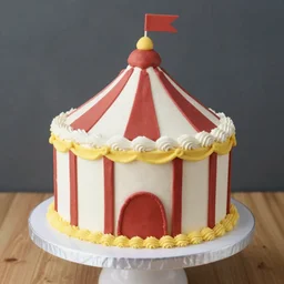 “high quality state fair carnival themed cake, professional food photography”