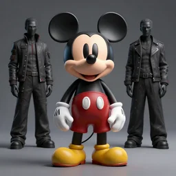 Mickey Mouse in the style of Rick Owens, Organization XIII, unreal engine 5 render