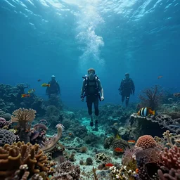 artwork of the underwater world, by john howe & tim white & les edwards, exquisite lighting, clear focus, highly detailed, cinematic view, trending on artstation, exquisite