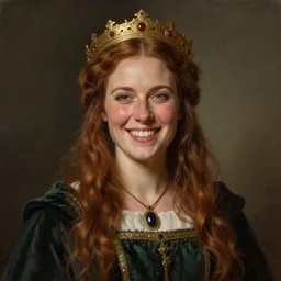 an portrait of an happy female scottish celtic queen, detailed, centered, digital painting, artstation, concept art, donato giancola, Joseph Christian Leyendecker, WLOP, Boris Vallejo, Breathtaking, 8k resolution, extremely detailed, beautiful, establishing shot, artistic, hyperrealistic, beautiful face, octane render