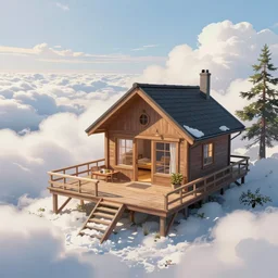 dreamy holiday home in the clouds, extremely detailed, sharp focus, wide view, full body shot, smooth, digital illustration, by james jean, by rossdraws, frank franzzeta, mcbess, sakimichan, brosmin, danton fadeev, steve simpson