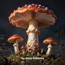 psychedelic mushrooms dream, no fears, okay one fear, by dave gibbons