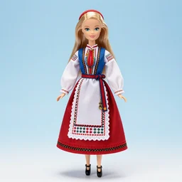 Barbie wearing traditional croatian clothes