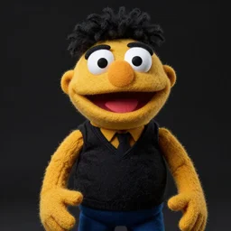 johnny cage as a muppet in mortal kombat. highly detailed felt. hyper real photo. 4 k.