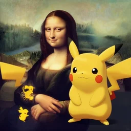 ( ( ( mona lisa ) ) ) but pikachu!
