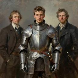 aa strong and handsome knight, oil painting, by Edgar Maxence and Ross Tran and Michael Whelan